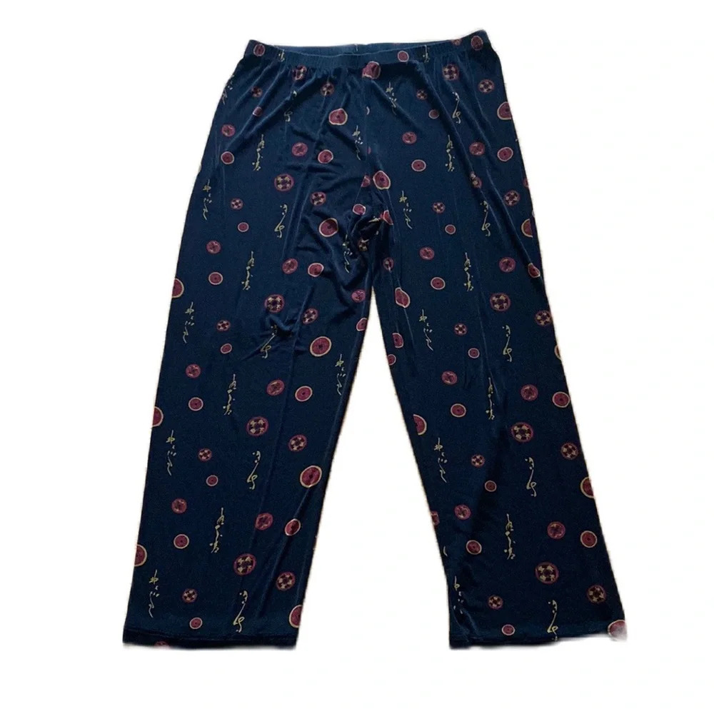 Chico’s Size 3 Travelers Black Pants Asian Inspired‎ Print Chicos Size XL Travel